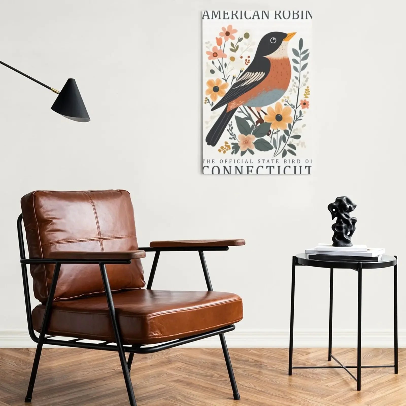 US State Birds Unframed Canvas Wall Art Poster Cozy Home Decor for Bedroom Living Room & Thoughtful Gift