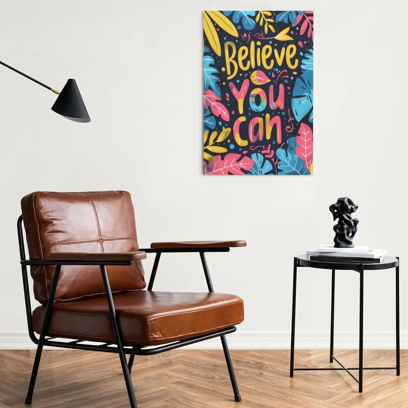 Motivational Short Quotes Unframed Canvas Wall Art Poster Home Decor for Living Room Bedroom & Fine Gift Option