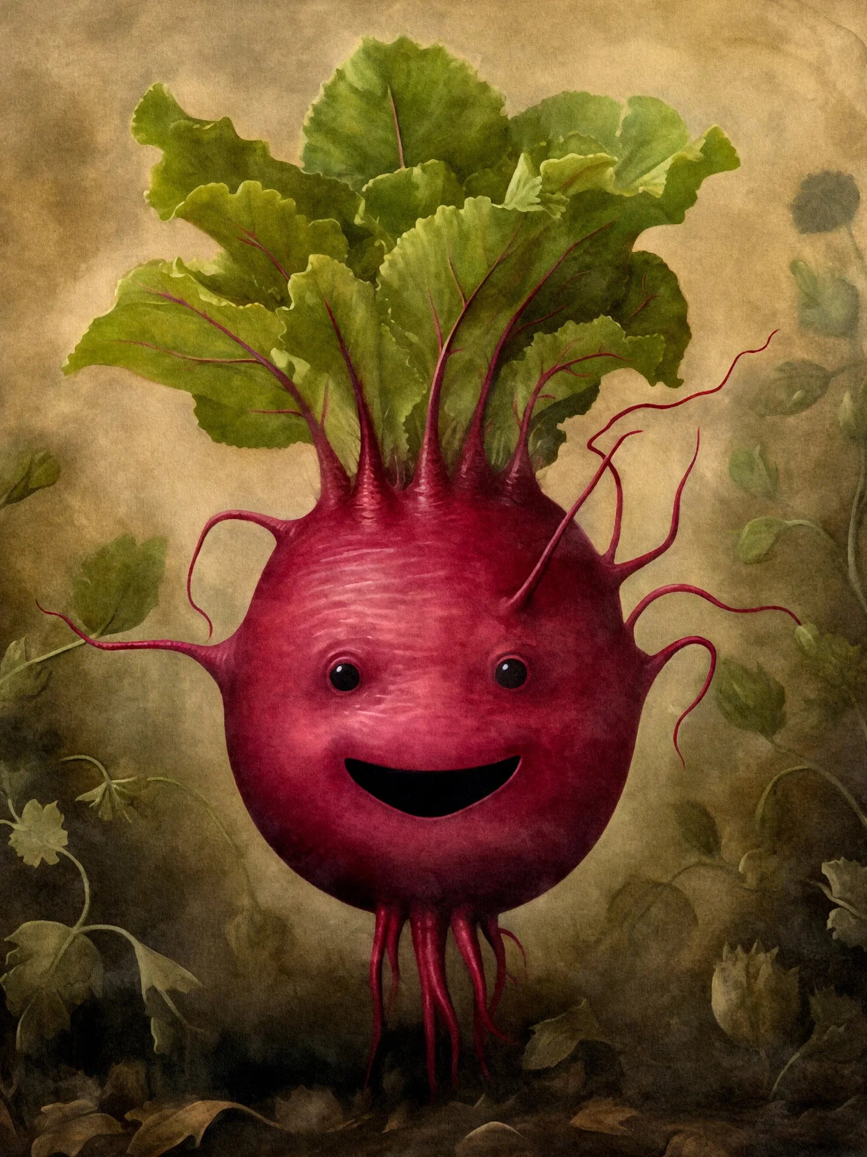 Unframed Art Print Poster Canvas Retro Cute Vegetable Wall Decor For Living Room Bedroom Home Decoration