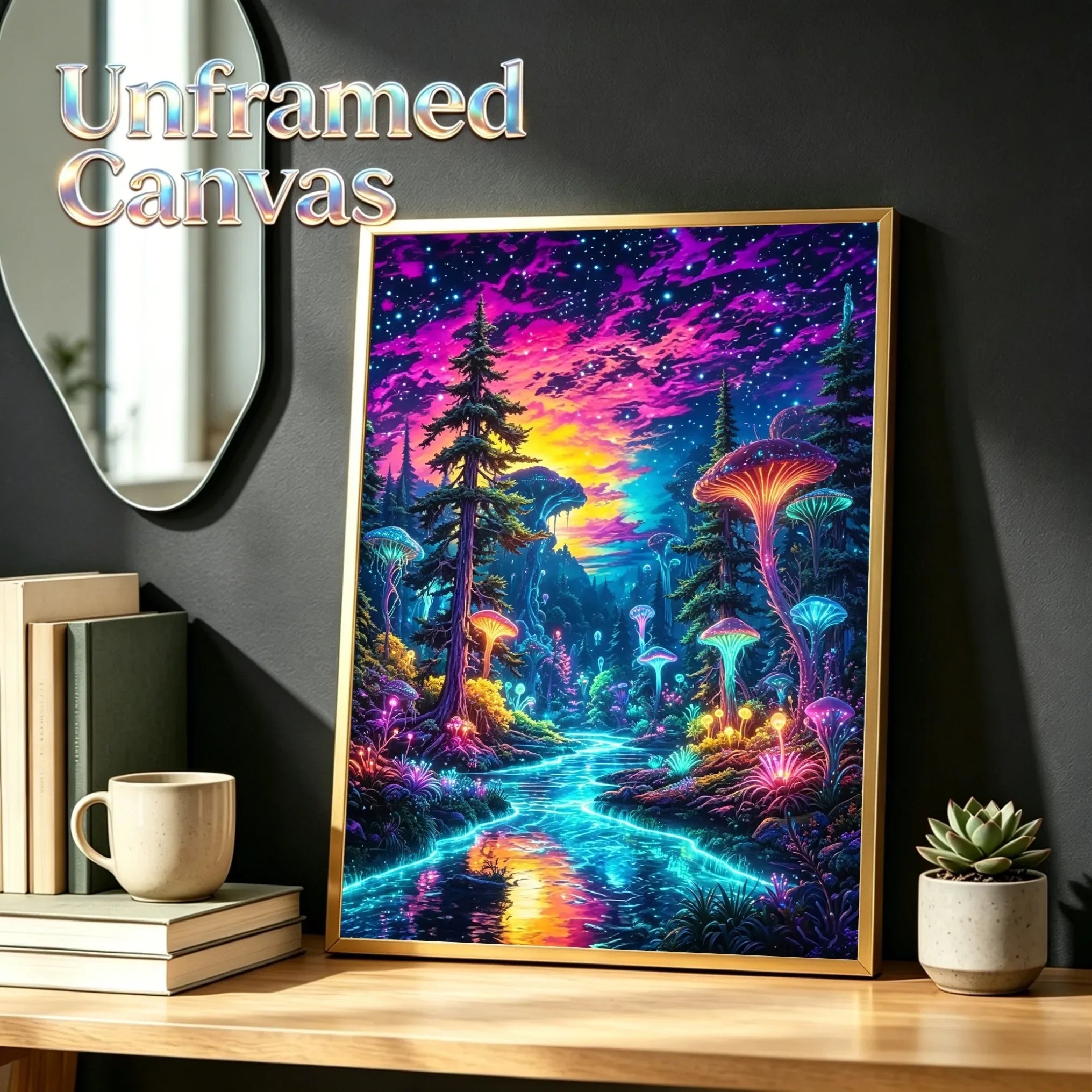 Aurora Landscape Art Poster Unframed Canvas Print Wall Decor For Living Room Bedroom Home Decoration