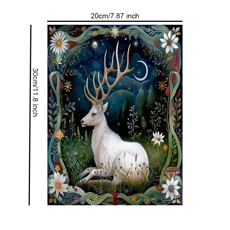 Unframed Wall Art Decor Poster Retro Animals of the Magic Woodlands Canvas Print For Living Room Bedroom Home Decor Gift