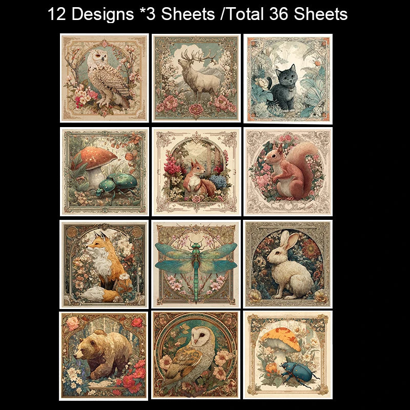 36 Sheets 6"x6" Decorative Scrapbook Paper: For Scrapbooking, Origami, School Projects & Card Making .
