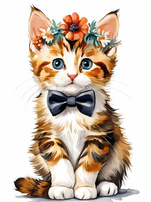 Calico Kitten Unframed Canvas Poster Wall Art Print For Home Living Room Bedroom Decor Nice Gift