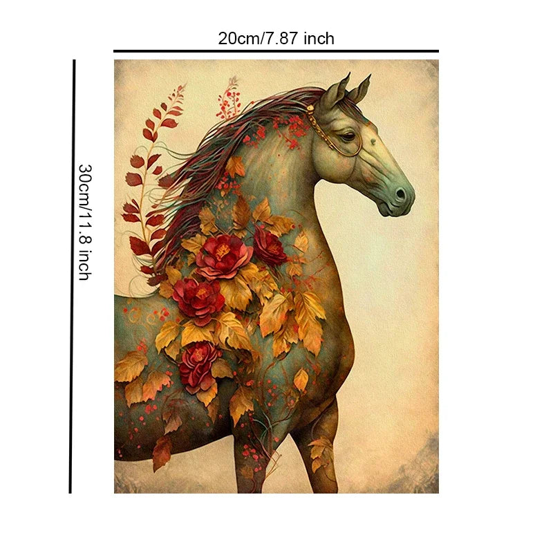 Horses & Unicorn Artwork Unframed Canvas Print Poster Modern Wall Decoration for Living Room Bedroom & Nice Gift