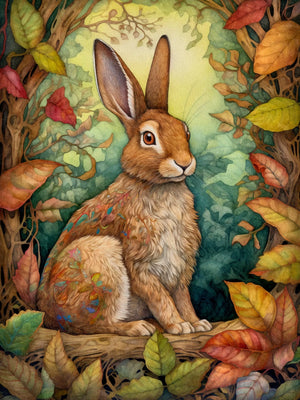 Unframed Canvas Print Wall Art Decor Retro Boho Forest Animal Poster For Living Room Bedroom Home Decoration