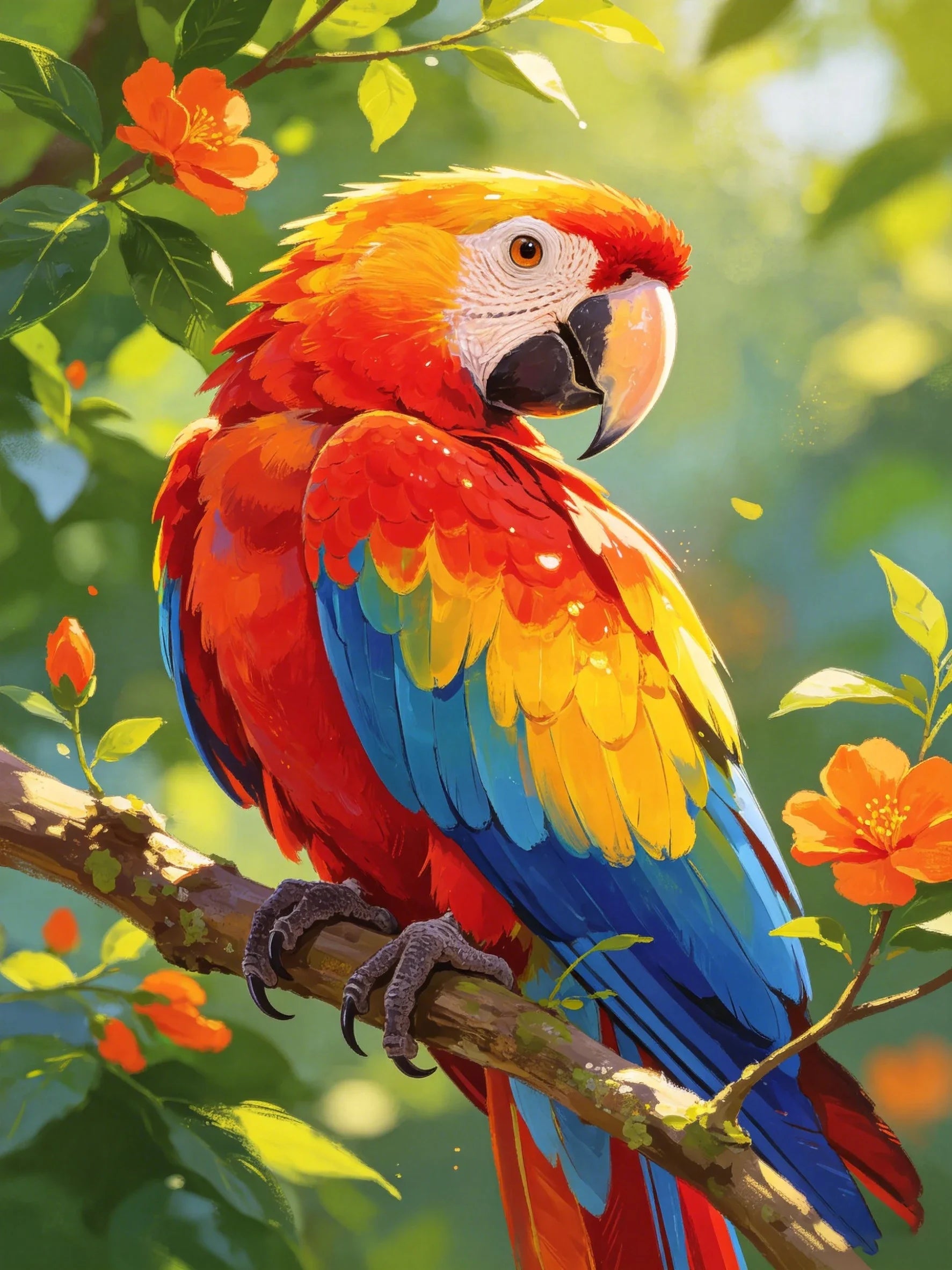 Unframed Poster Wall Art Canvas Print Colorful Animals For Home Living Room Bedroom Decoration Gift