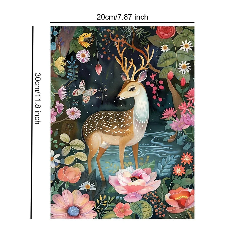 The Chinese Garden Unframed Canvas Print Wall Art Poster Warm Home Decor for Living Room Bedroom & Perfect Gift Idea