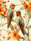 Spring Hummingbird Unframed Canvas Wall Art Print Poster Stylish Decoration for Living Room Bedroom Home & Lovely Present