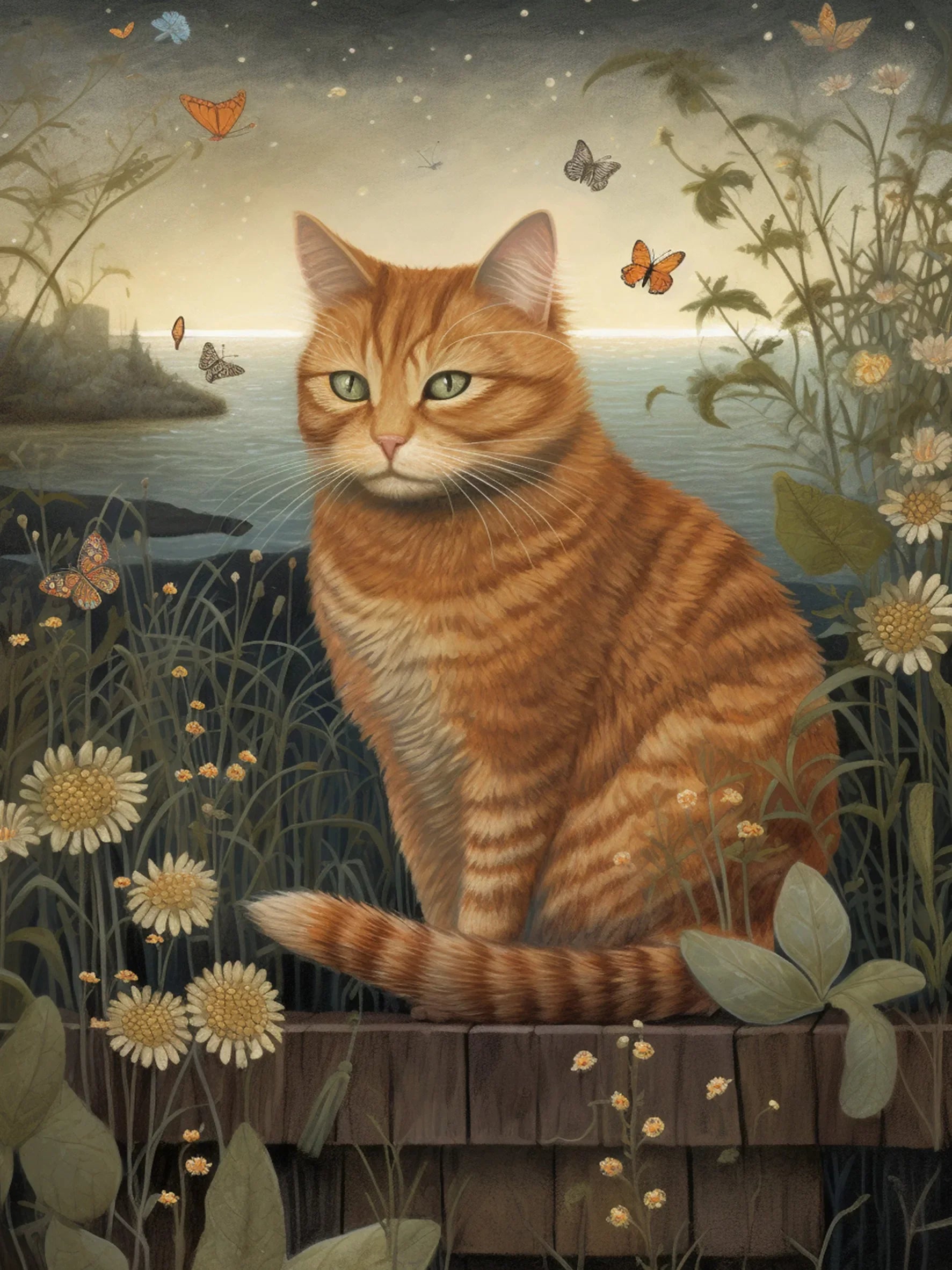 Unframed Canvas Cats Art Wall Poster Print For Living Room Bedroom Home Decoration Gifts