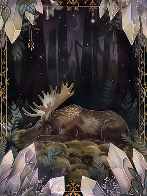 Home Living Room Bedroom Decor Unframed Canvas Forest Animals Wall Art Poster Print Ideal Gift Choice