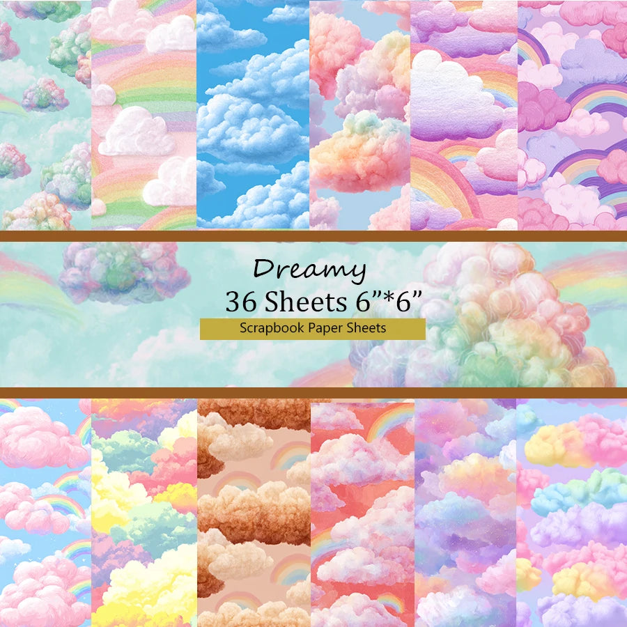 6"x6" Scrapbook Paper Set (36 Sheets): Craft Patterns for Scrapbooking, Origami, Planner & Card DIY .