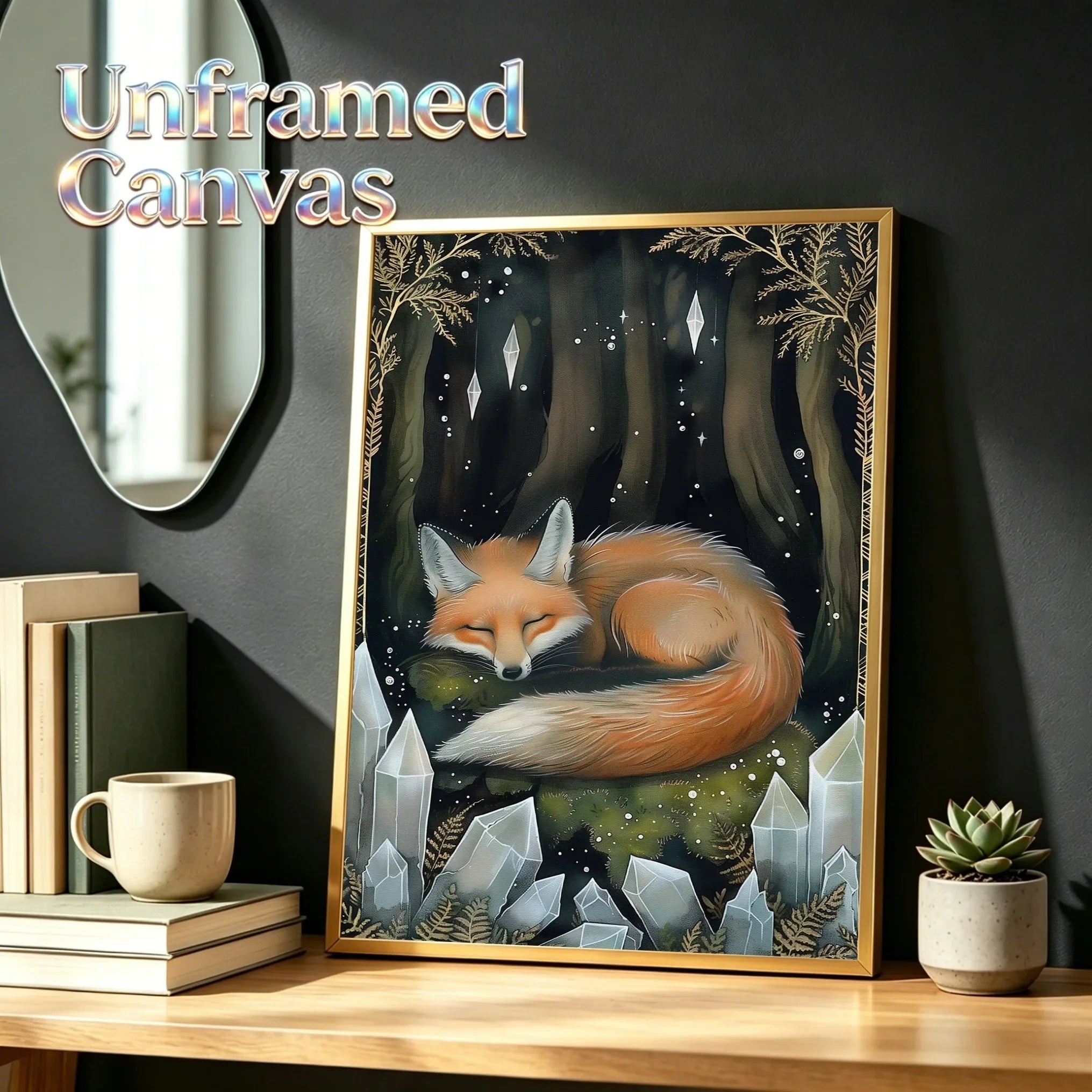 Home Living Room Bedroom Decor Unframed Canvas Forest Animals Wall Art Poster Print Ideal Gift Choice