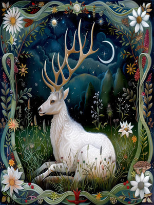 Unframed Wall Art Decor Poster Retro Animals of the Magic Woodlands Canvas Print For Living Room Bedroom Home Decor Gift