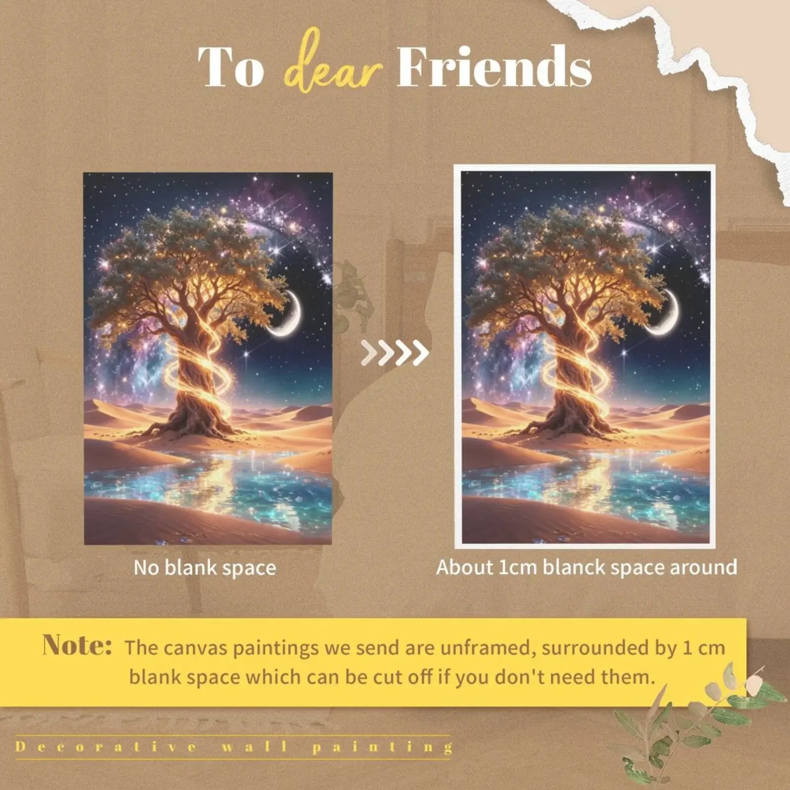 Dreamy Star Scenery Unframed Canvas Wall Art Print Poster For Home Living Room Bedroom Decoration Gift Idea