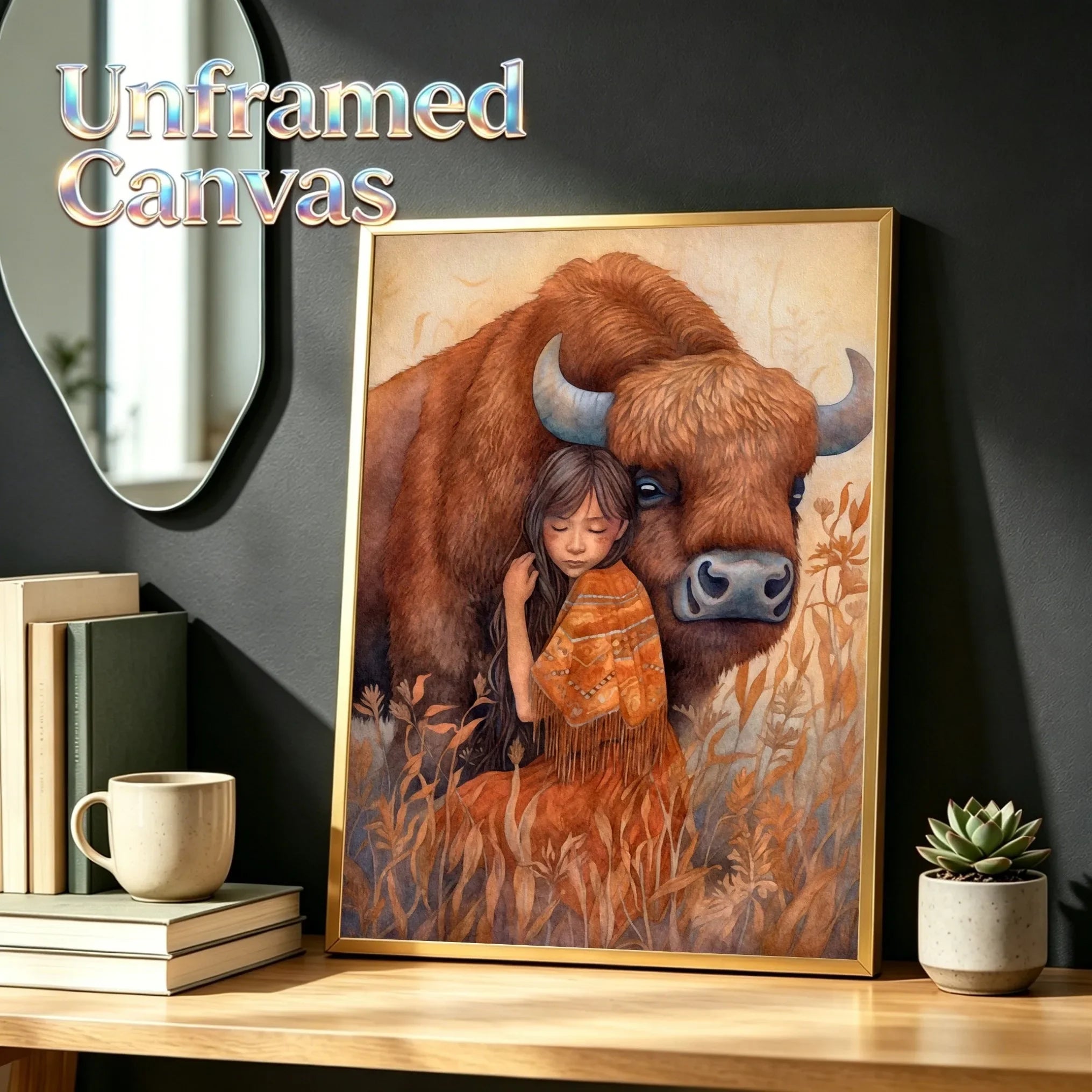 Unframed Canvas Poster Wall Decor Animal Lovers - Art Print For Living Room Bedroom Home Gifts