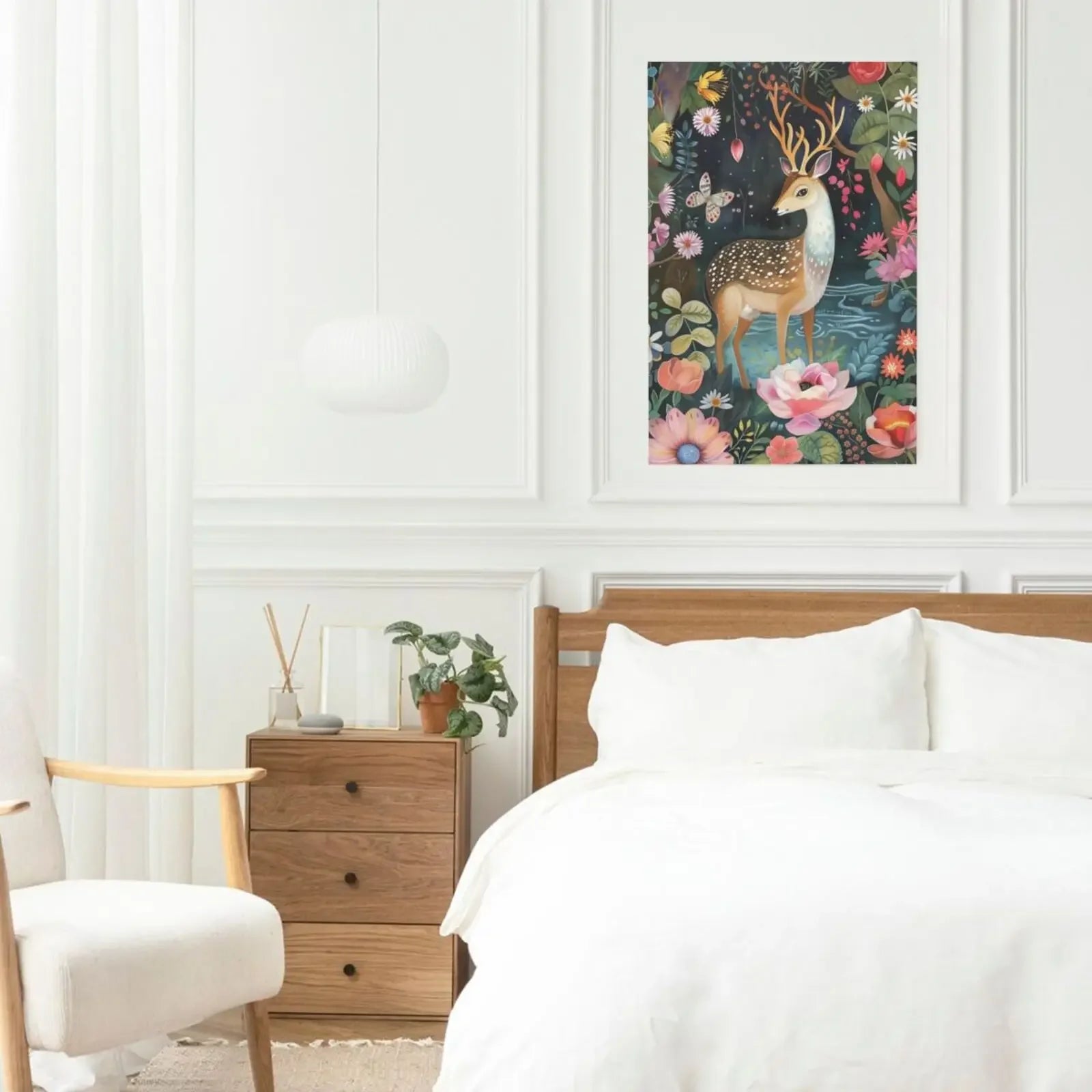 The Chinese Garden Unframed Canvas Print Wall Art Poster Warm Home Decor for Living Room Bedroom & Perfect Gift Idea