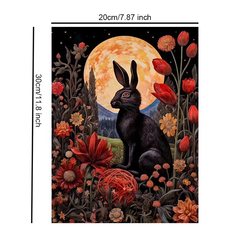 Gothic Botanical Unframed Canvas Art Print Wall Poster Cozy Home Decoration for Living Room Bedroom & Fine Gift