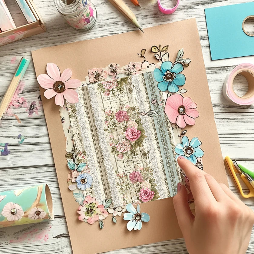 36 Sheets Scrapbooking Paper Pack (6"x6"): Retro Designs for Origami, Junk Journal, Card Making & DIY Decor – Craft Kit