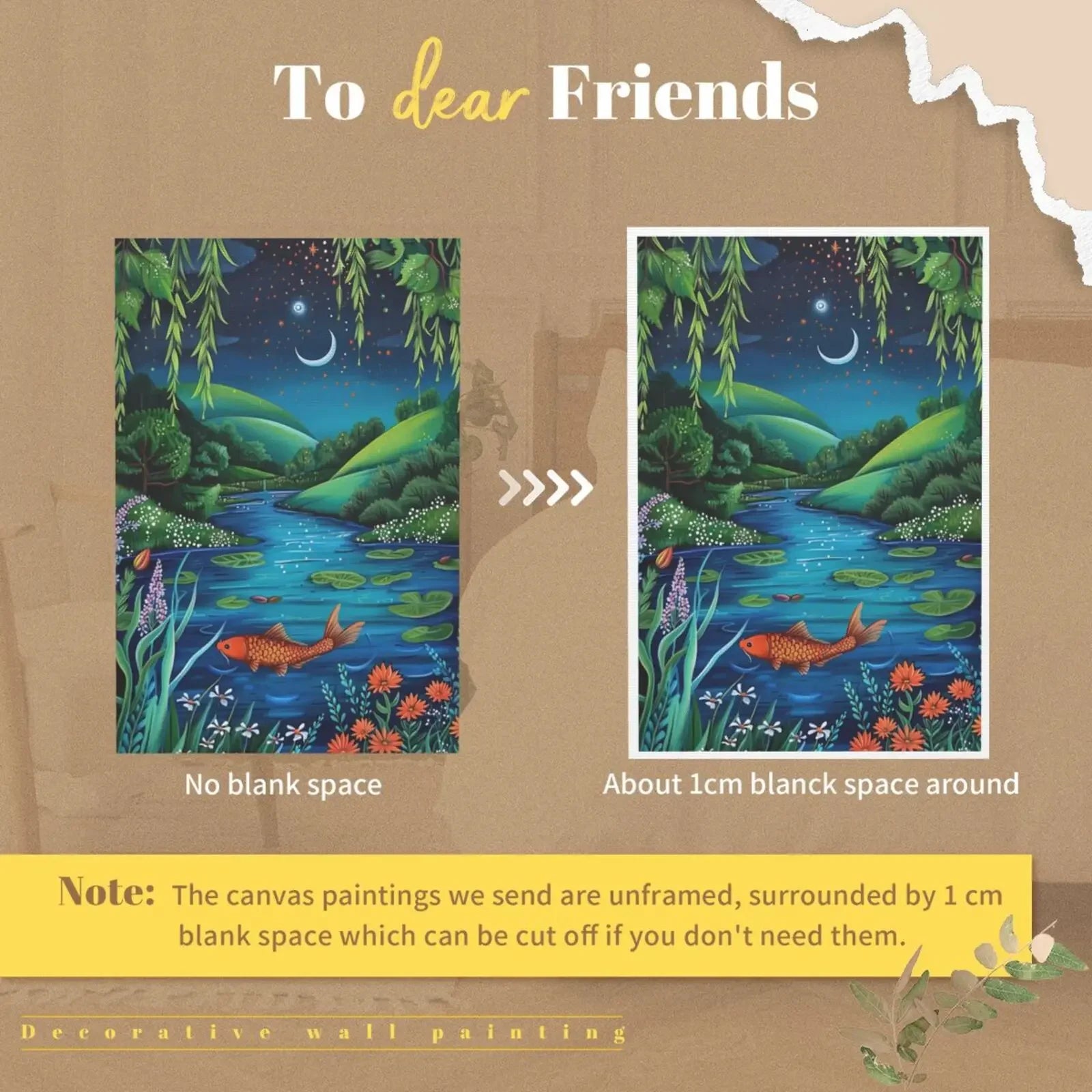 Nighttime Hills Artwork Unframed Canvas Print Poster Wall Picture for Bedroom Living Room Home Decor & Lovely Gift