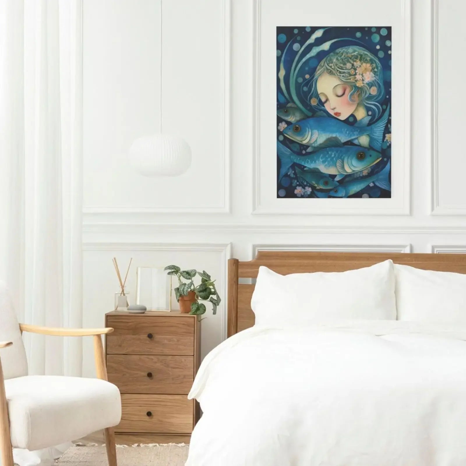 Vintage Ocean Scene Canvas Art Unframed Wall Poster Cozy Home Decoration for Bedroom Living Room & Perfect Gift