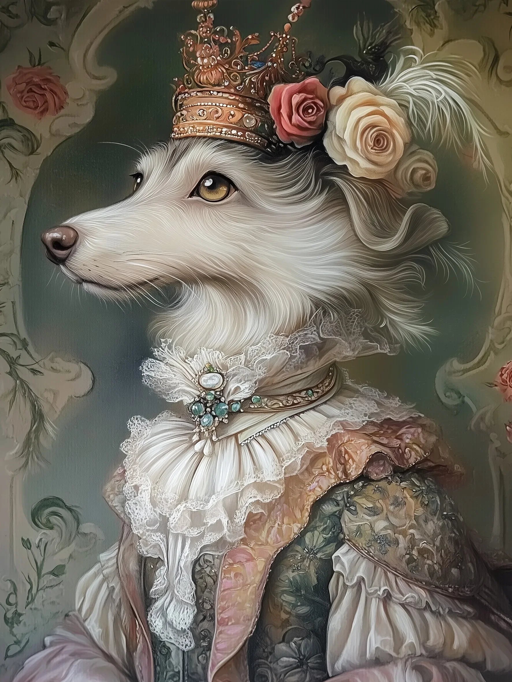 Royalty Animal Art Print Unframed Canvas Wall Poster Modern Home Decoration for Bedroom Living Room & Great Gift
