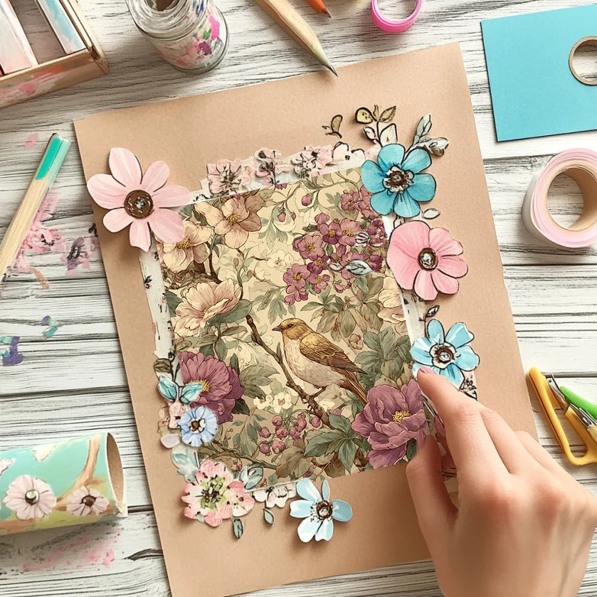 Vintage Art Craft Scrapbook Paper Pack (36 Sheets, 6x6 Inches): For Junk Journal, Planner, Card Making & DIY Decor