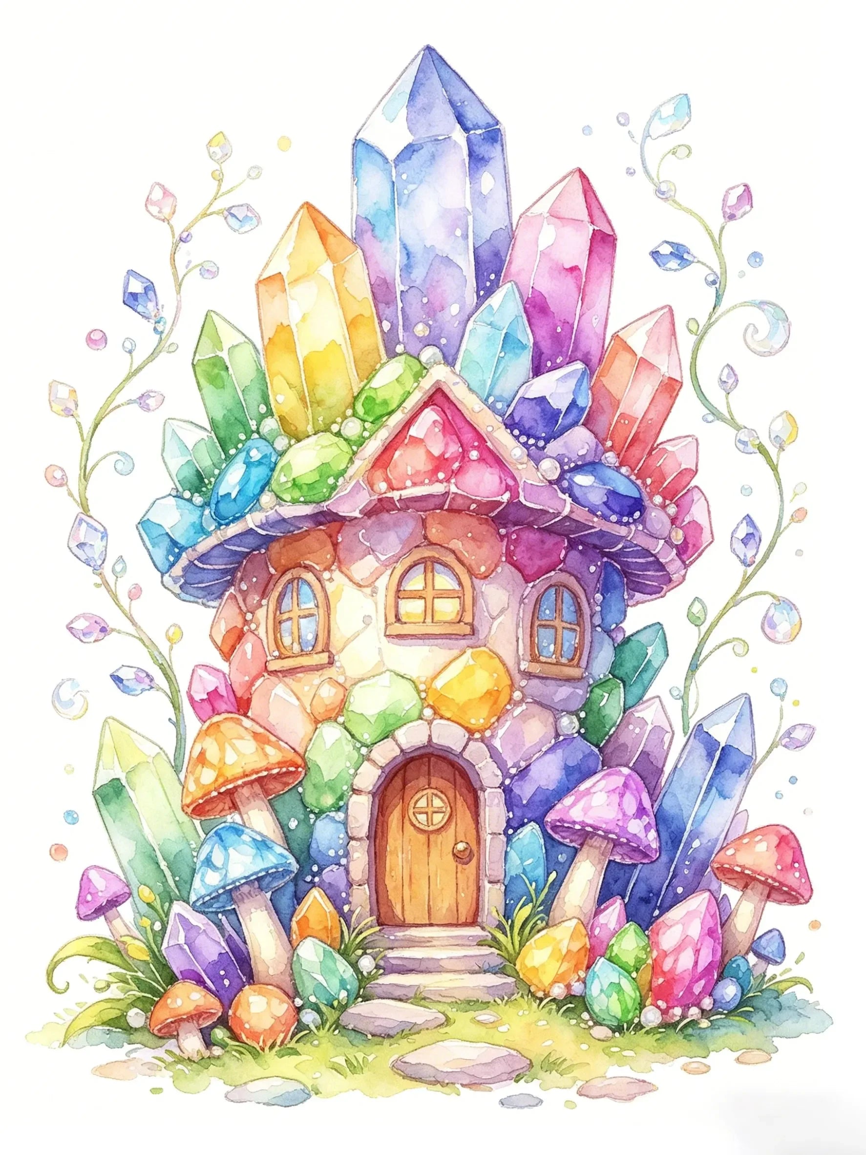 Gorgeous Watercolor Painting Unframed Canvas Art Poster Wall Decor for Living Room Bedroom Home & Perfect Gift Choice