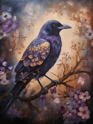 Purple Night Garden Art Unframed Canvas Print Poster Wall Decor for Home Living Room Bedroom & Beautiful Gift Idea