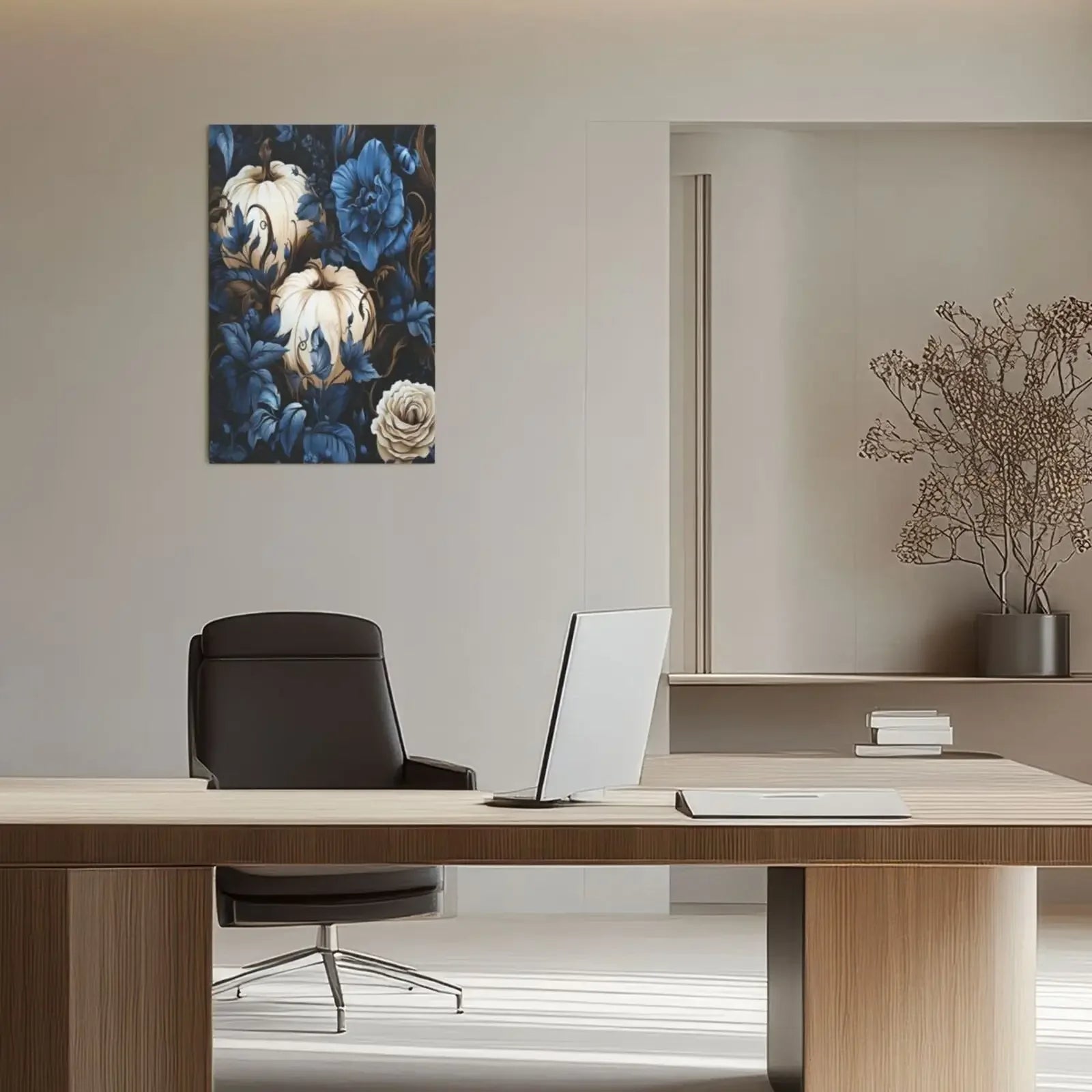 Retro Dark Roses Unframed Canvas Art Print Unframed Wall Poster For Living Room Bedroom Home Decor And Nice Gifts
