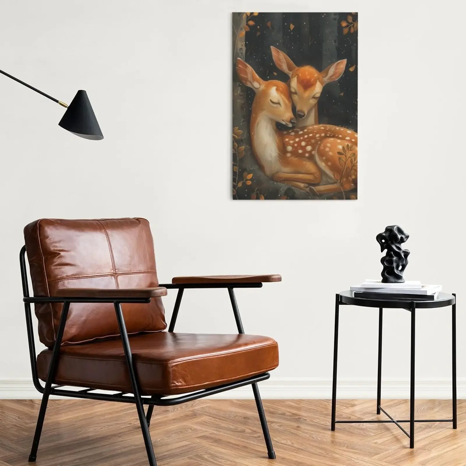 Unframed Canvas Wall Art Decor Cuddling Animals Print Poster For Living Room Bedroom Home Decoration