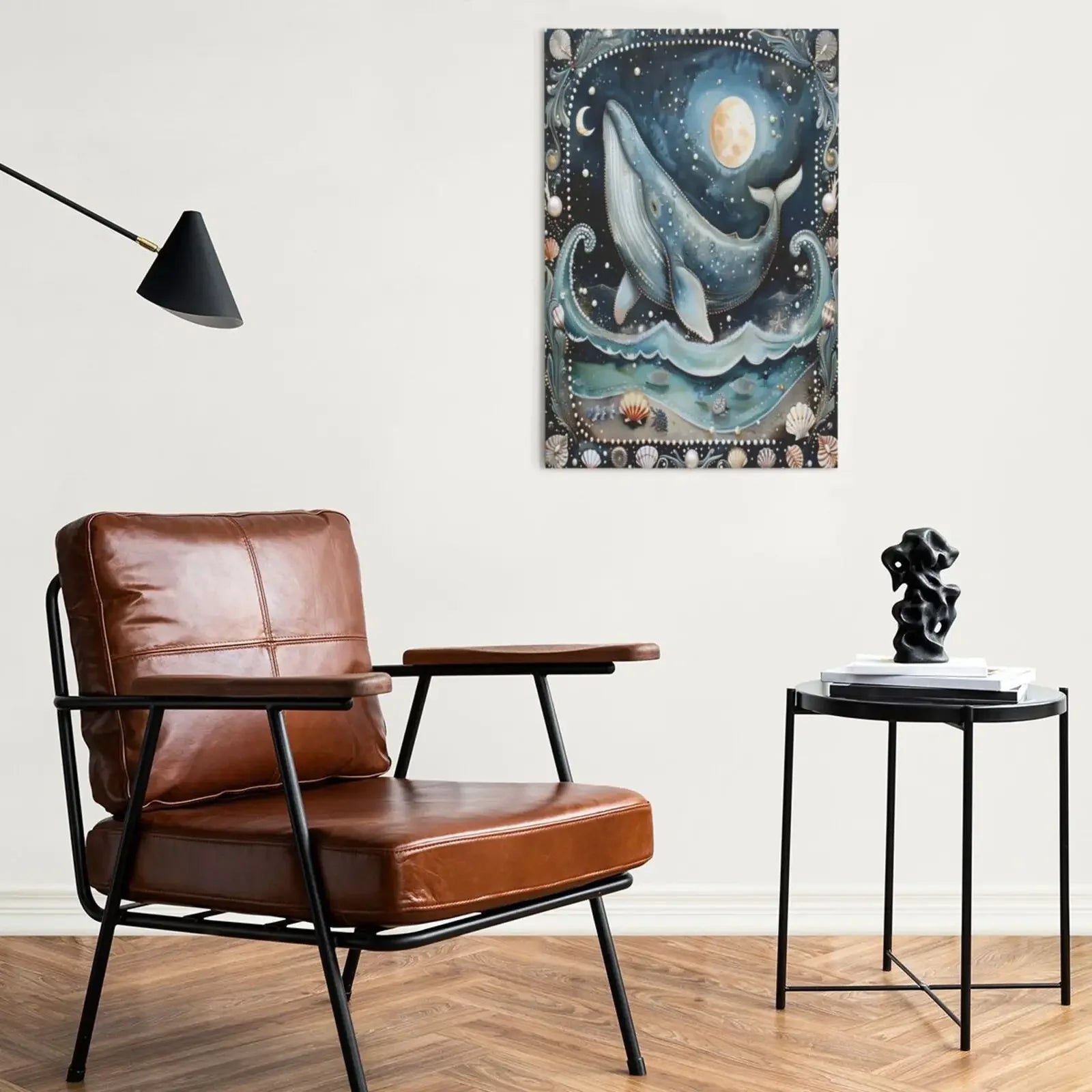 Unframed Canvas Magic Ocean Whales Print Art Poster Modern Wall Decor for Living Room Bedroom Home Decoration & Ideal Gift
