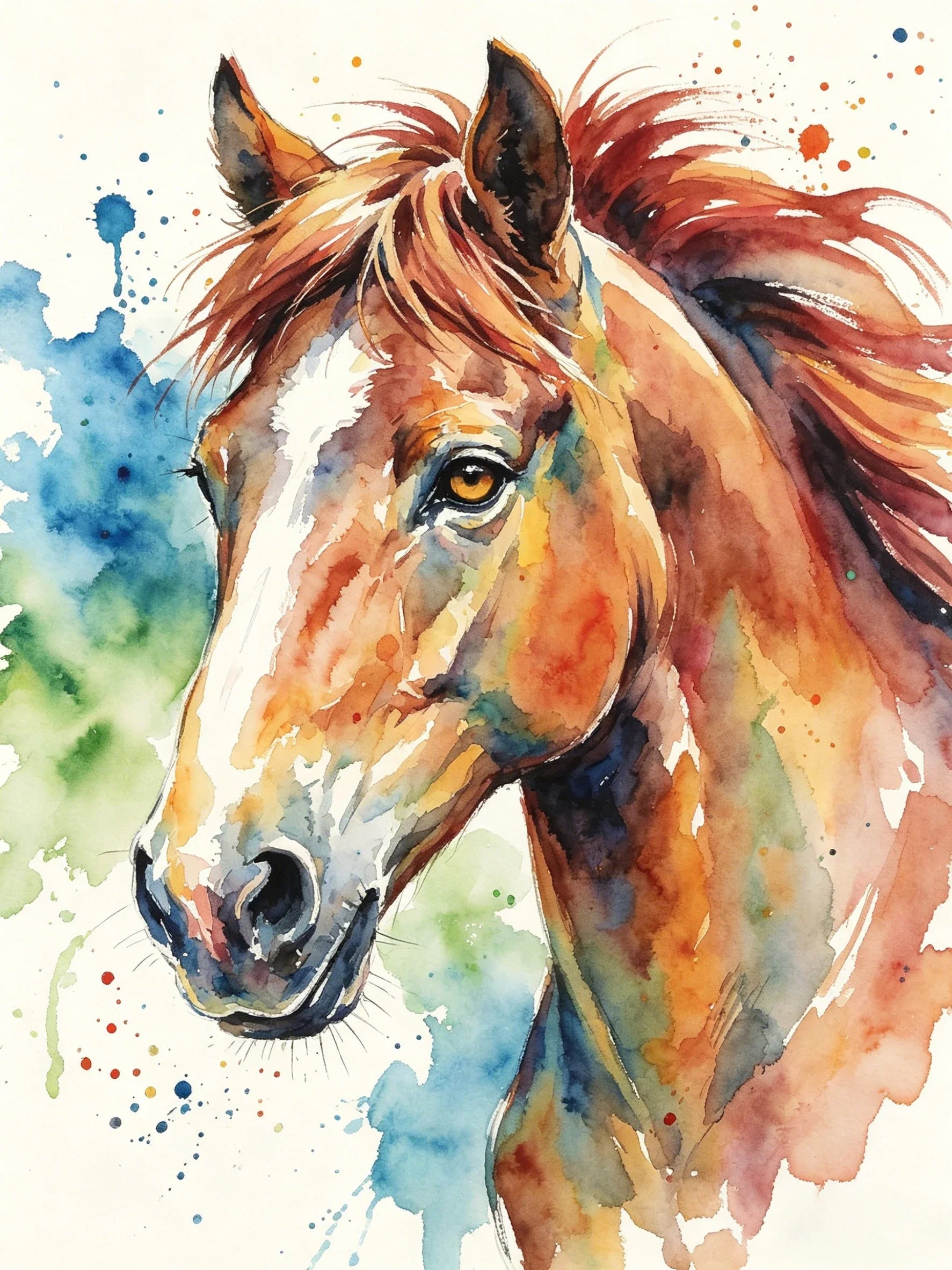 Watercolor Animal Series Unframed Canvas Print Poster Art Wall Decor for Home Bedroom Living Room & Wonderful Gift