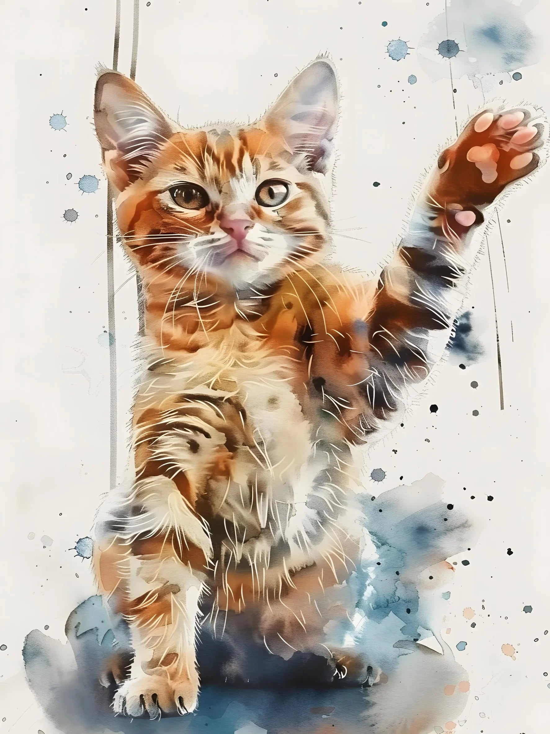 Unframed Canvas Watercolor Animal Wall Art Poster Elegant Home Decoration for Living Room Bedroom & Nice Gift Option