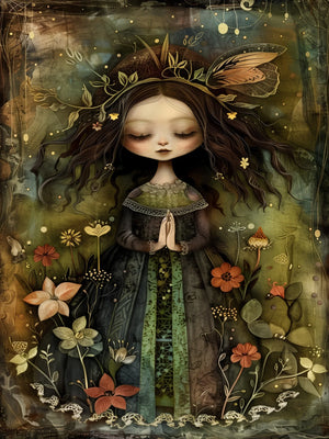 Unframed Canvas Art Poster Retro Fairytale Woodland Wall Decor For Living Room Bedroom Home Decoration Gift