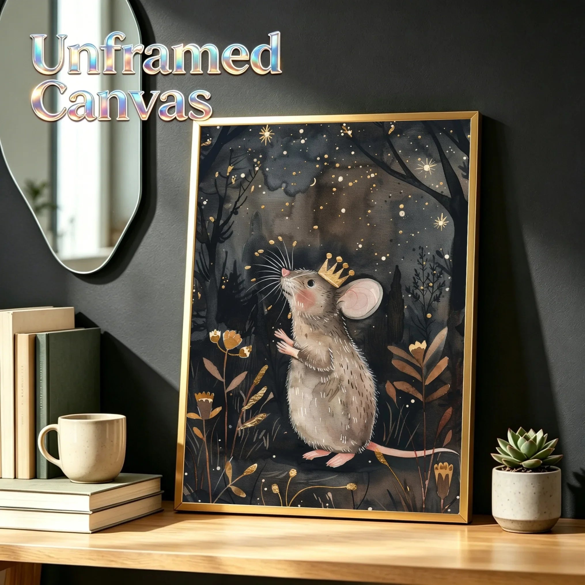 Regal Forest Animals Wall Art Unframed Canvas Print Poster Stylish Home Decor for Living Room Bedroom & Thoughtful Present