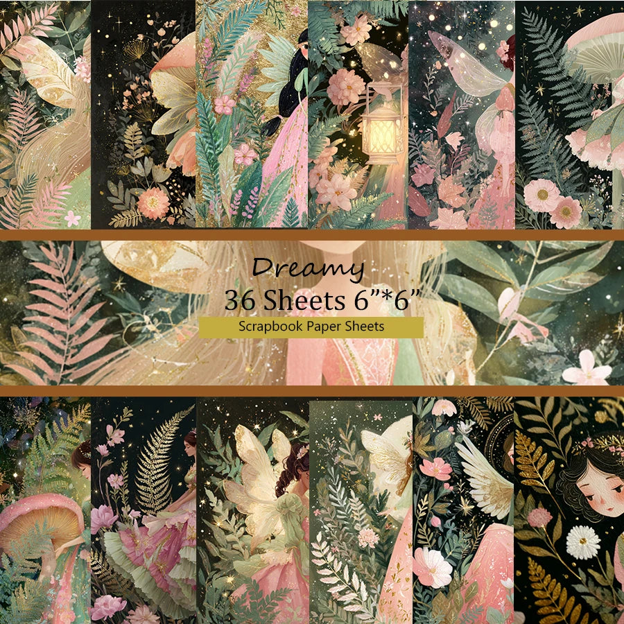 6"x6" Scrapbook Paper Set (36 Sheets): Craft Patterns for Scrapbooking, Origami, Planner & Card DIY .