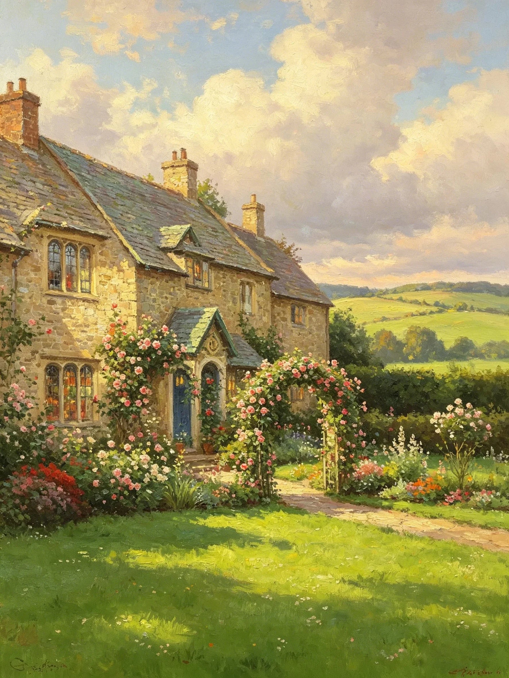 Classic Painting Landscape Art Unframed Canvas Wall Art Poster Home Decoration for Living Room Bedroom & Nice Present