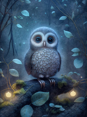 Mystical Forest Wall Art Unframed Canvas Print Poster Warm Home Decoration for Bedroom Living Room & Wonderful Present