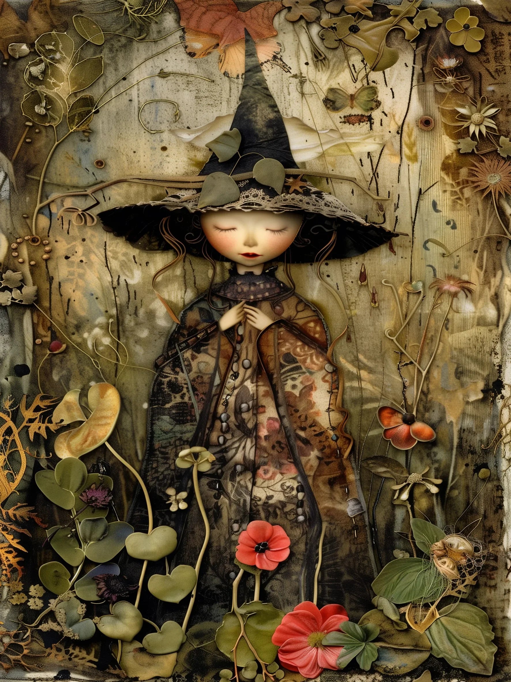 Unframed Canvas Art Poster Retro Fairytale Woodland Wall Decor For Living Room Bedroom Home Decoration Gift