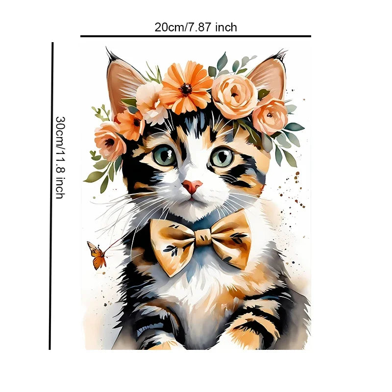 Calico Kitten Unframed Canvas Poster Wall Art Print For Home Living Room Bedroom Decor Nice Gift