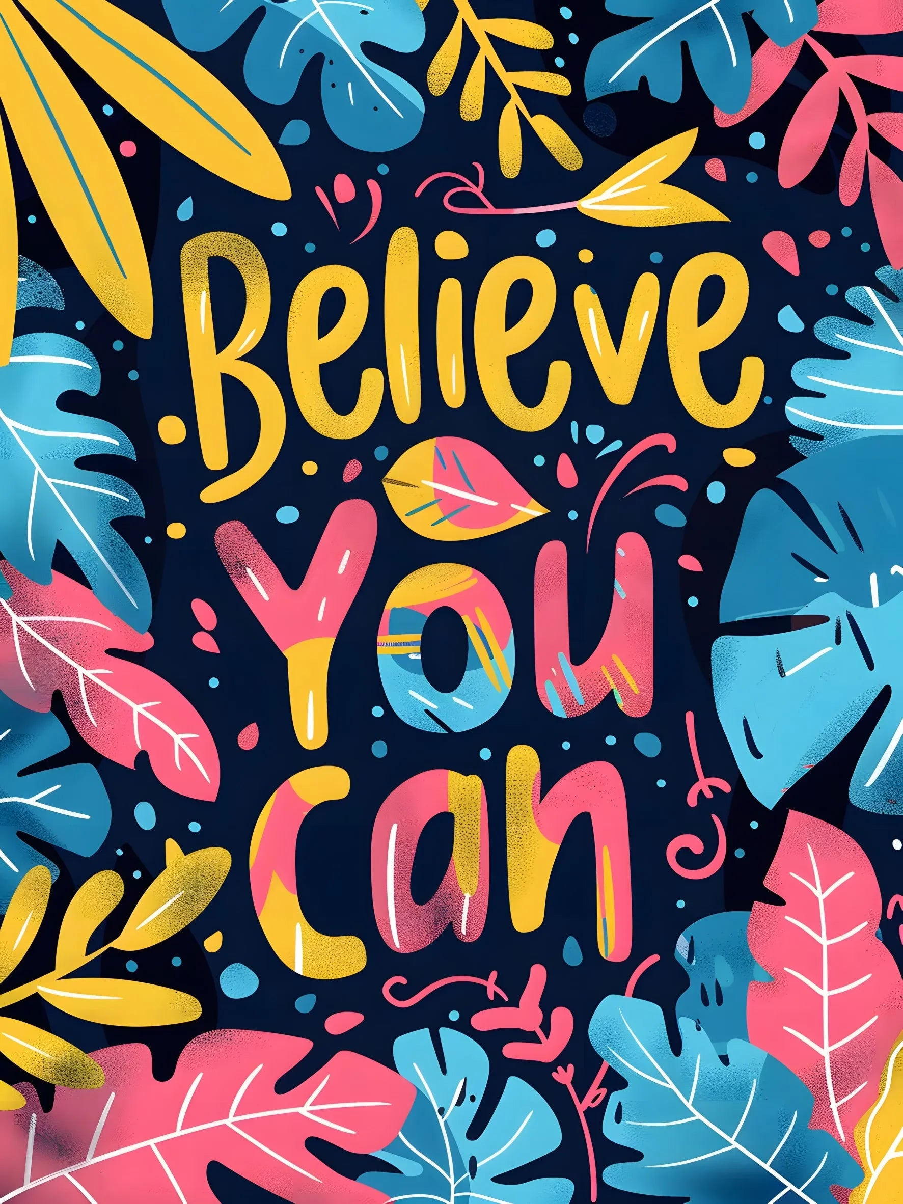Motivational Short Quotes Unframed Canvas Wall Art Poster Home Decor for Living Room Bedroom & Fine Gift Option