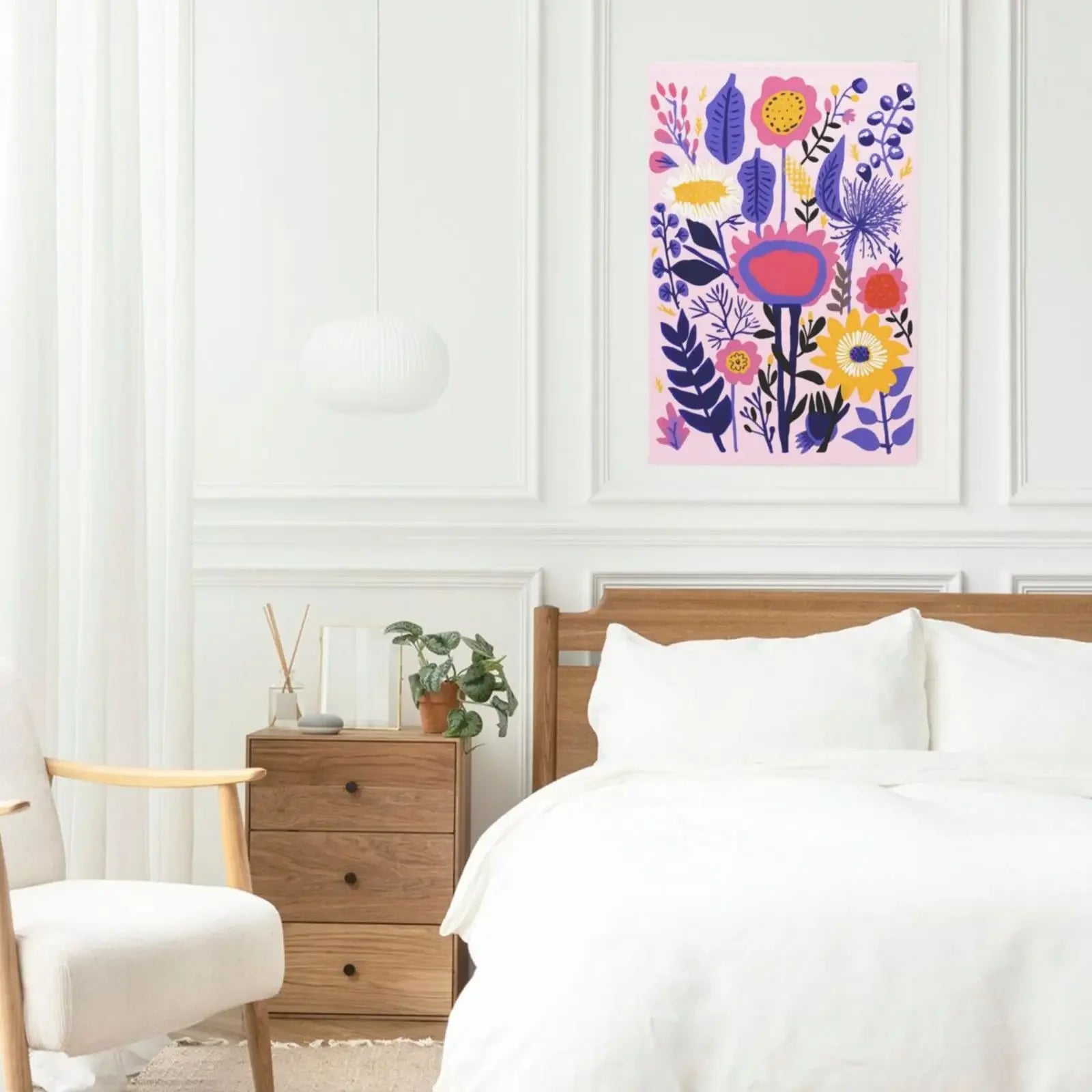 Unframed Canvas Garden Flower Print Art Poster Creative Wall Art for Home Living Room Bedroom Decor and Beautiful Gift Option
