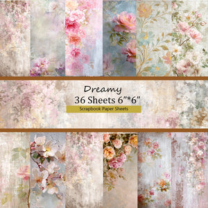 Scrapbook Paper Pack (36 Sheets, 6"x6"): Vintage Patterns for Scrapbooking, Origami, Junk Journal & Card Making .