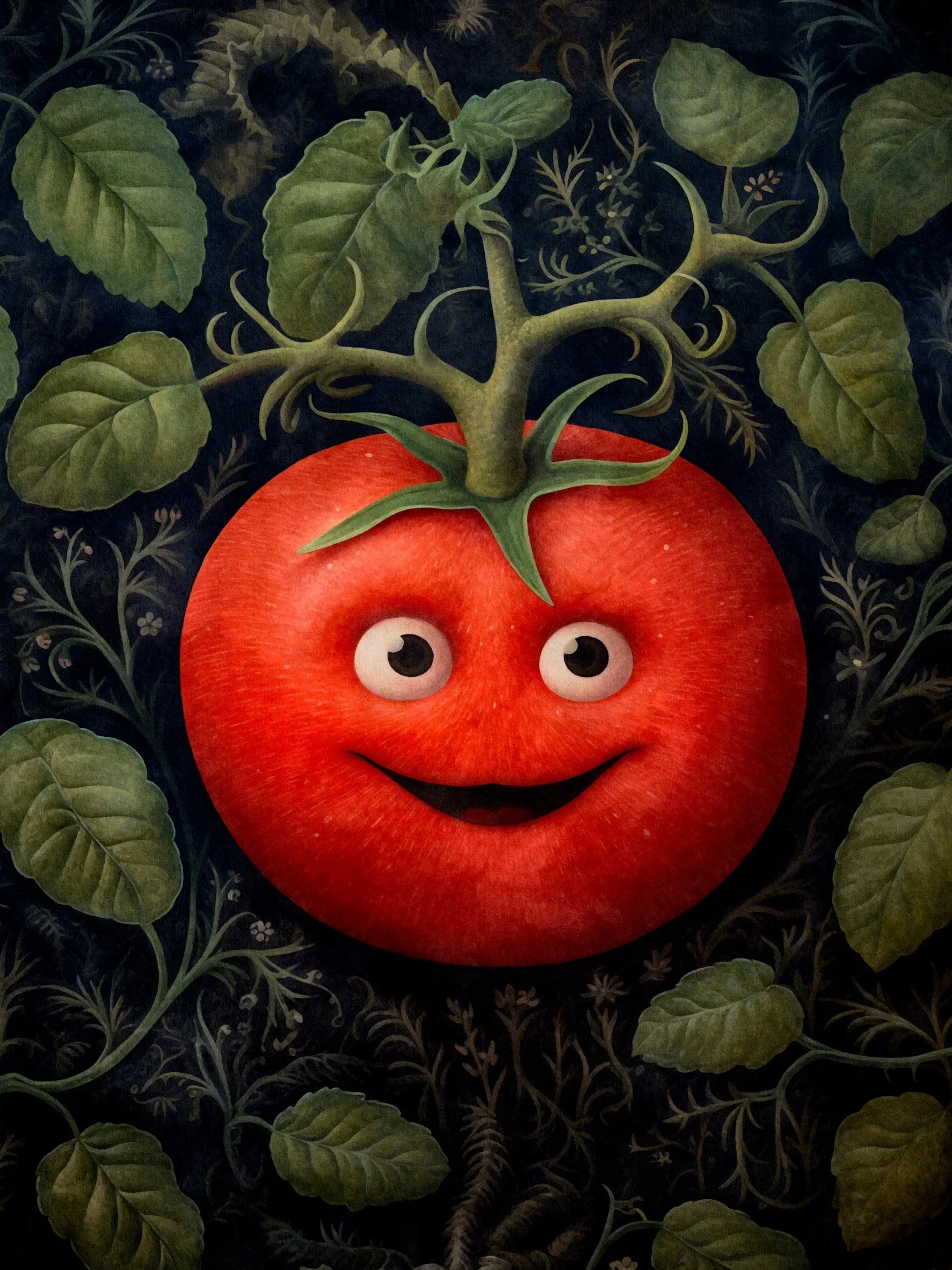 Unframed Art Print Poster Canvas Retro Cute Vegetable Wall Decor For Living Room Bedroom Home Decoration