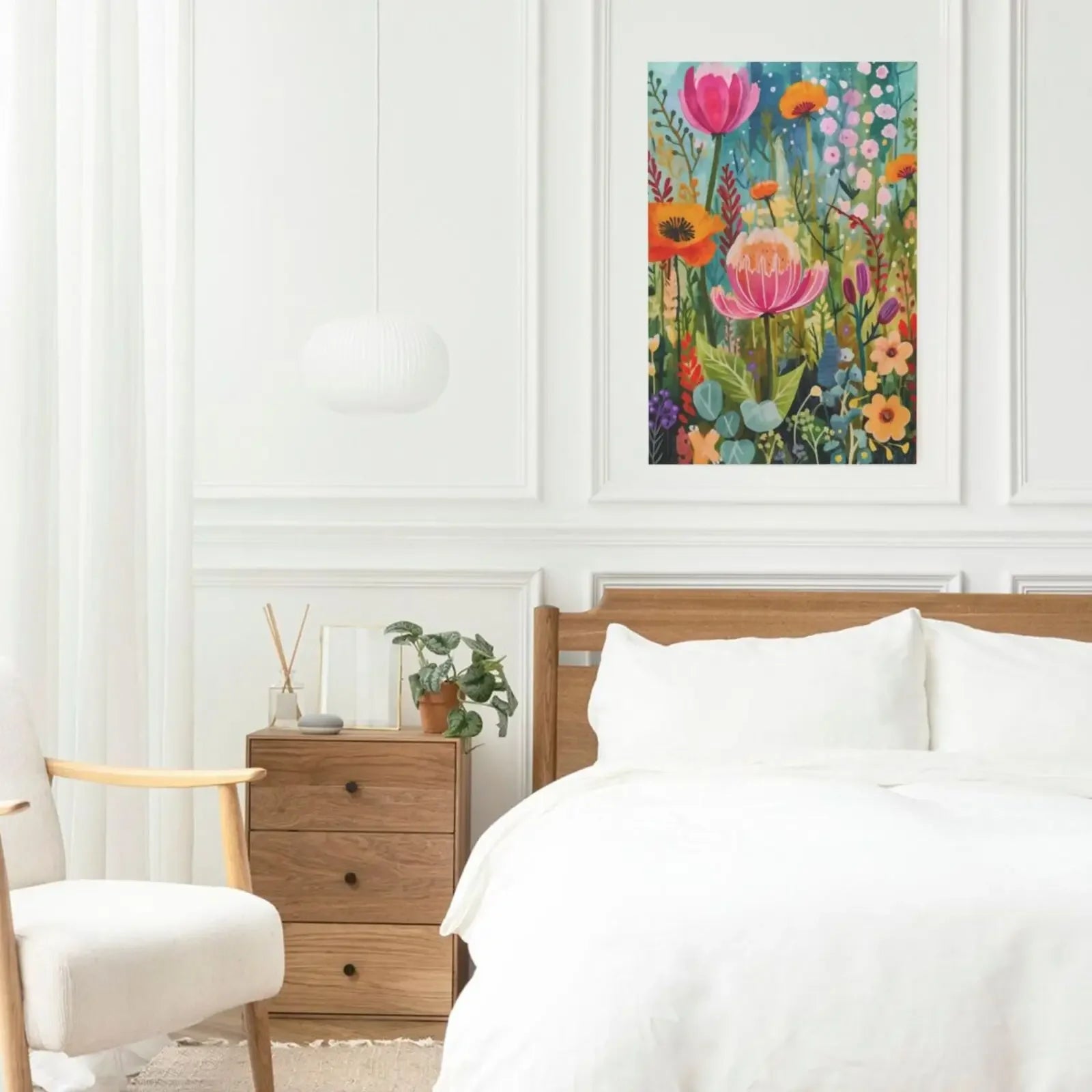 Unframed Canvas Whimsical Gardens Art Print Poster Fashion Wall Decor for Living Room Bedroom Home Decoration & Gift Choice