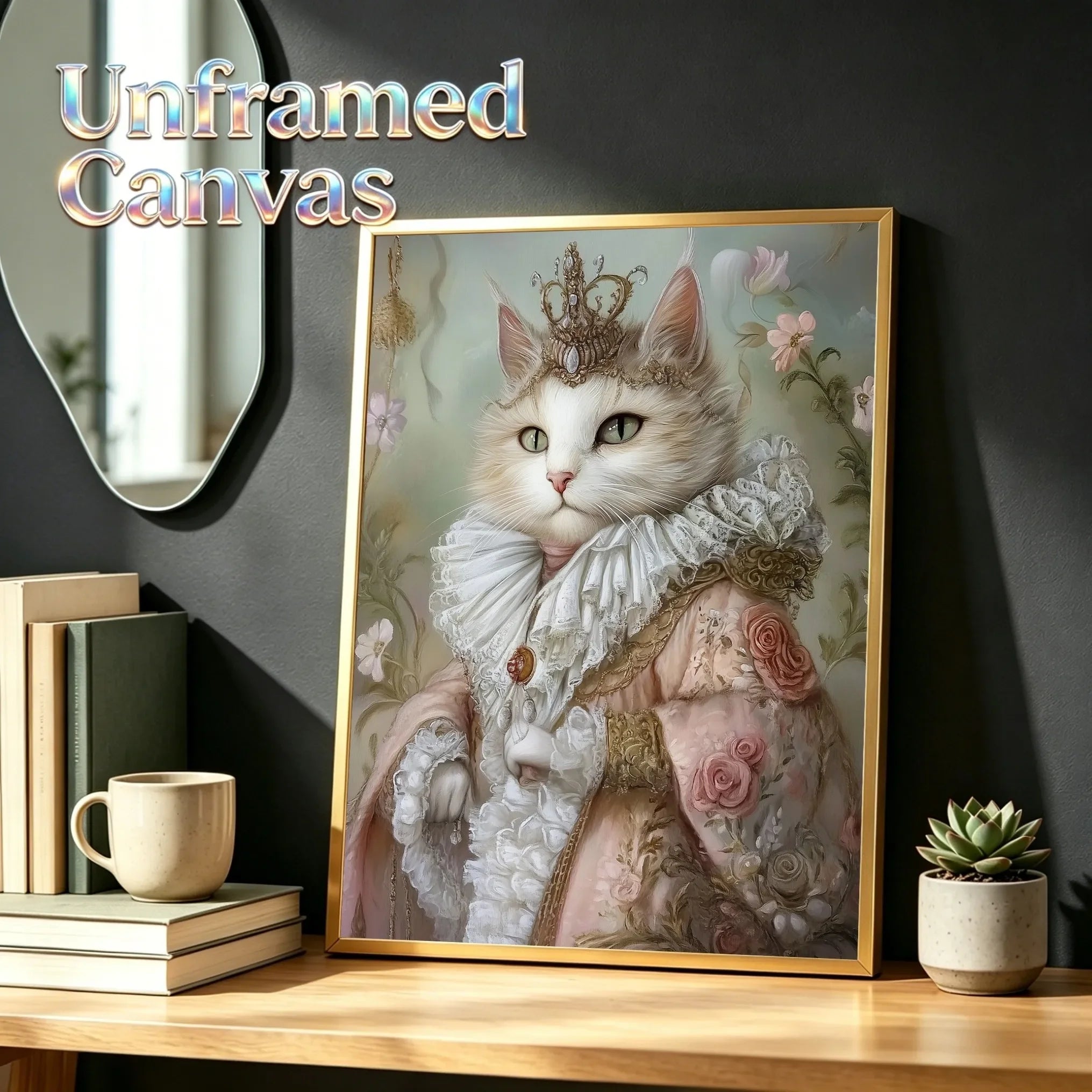 Royalty Animal Art Print Unframed Canvas Wall Poster Modern Home Decoration for Bedroom Living Room & Great Gift