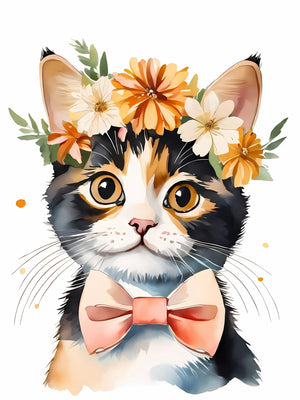 Calico Kitten Unframed Canvas Poster Wall Art Print For Home Living Room Bedroom Decor Nice Gift