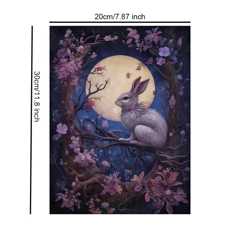 Purple Night Garden Art Unframed Canvas Print Poster Wall Decor for Home Living Room Bedroom & Beautiful Gift Idea