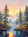 Aurora Landscape Art Poster Unframed Canvas Print Wall Decor For Living Room Bedroom Home Decoration