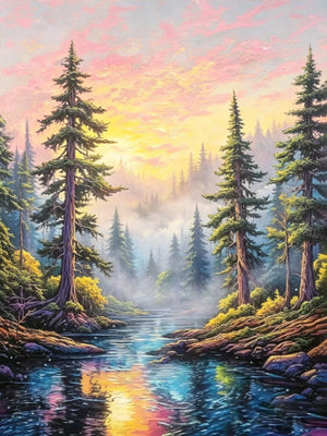 Aurora Landscape Art Poster Unframed Canvas Print Wall Decor For Living Room Bedroom Home Decoration